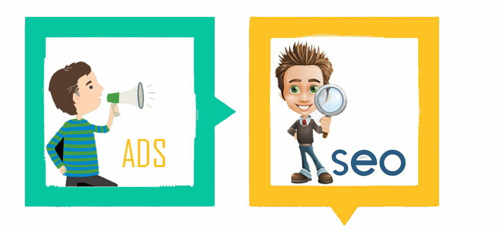 مقایسه گوگل ادوردز و سئو ADS & seo 