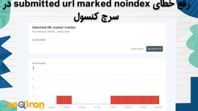 رفع خطای submitted url marked noindex در سرچ کنسول
