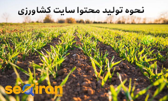 نحوه تولید محتوا سایت کشاورزی