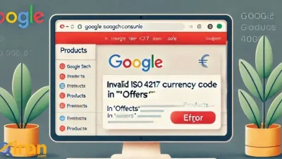 Invalid ISO 4217 currency code in ‘offers